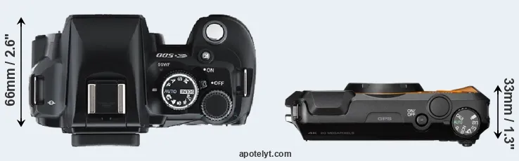Compare E-500 versus WG-6 top