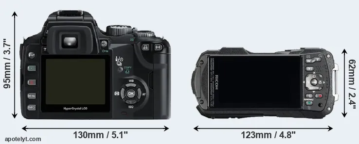 Comparison E-500 or WG-60 rear