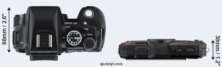 Compare E-500 versus WG-60 top