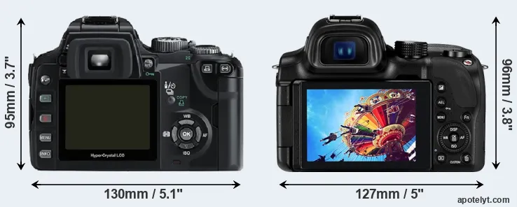 Comparison E-500 or NX30 rear