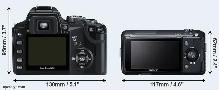 Comparison E-500 or NEX-3 rear