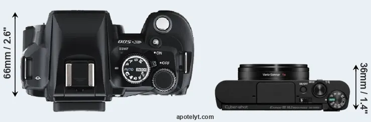 Compare E-500 versus WX800 top