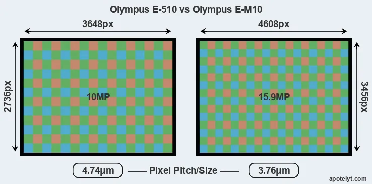 E-510 versus E-M10 MP