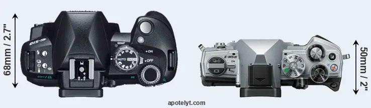 Compare E-510 versus E-M5 III top