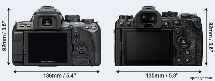Comparison E-510 or OM-1 II rear