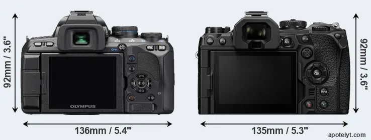 Comparison E-510 or OM-1 rear