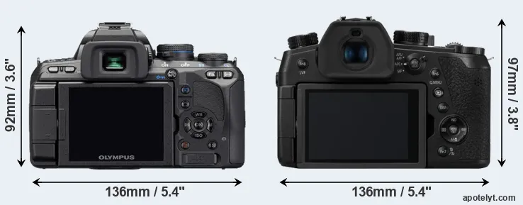 Comparison E-510 or FZ1000 II rear