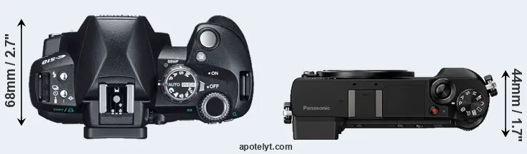 Compare E-510 versus GX80 top