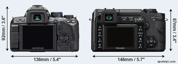 Comparison E-510 or L1 rear