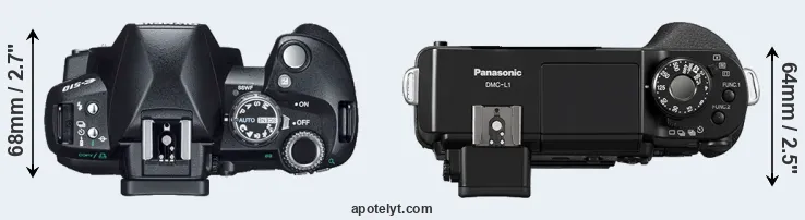 Compare E-510 versus L1 top