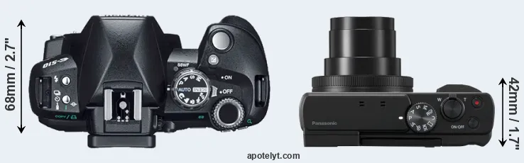 Compare E-510 versus ZS80 top