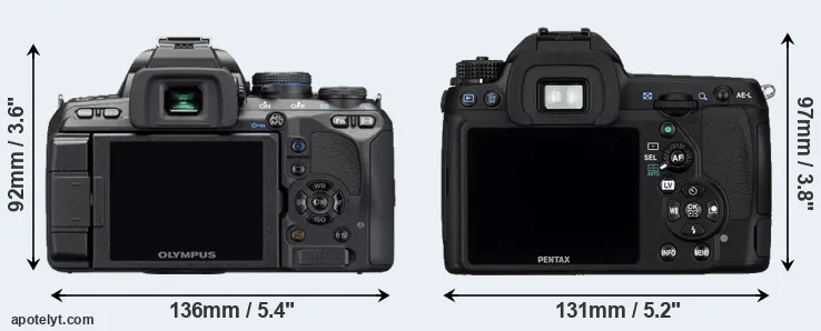 Comparison E-510 or K-5 rear