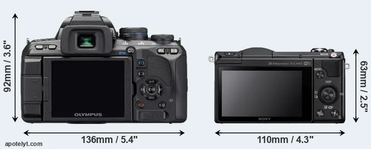 Comparison E-510 or A5000 rear
