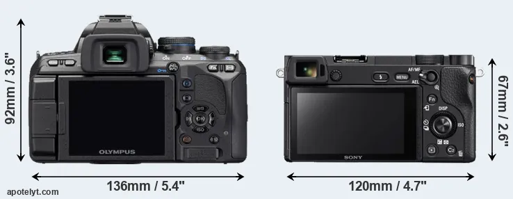 Comparison E-510 or A6300 rear