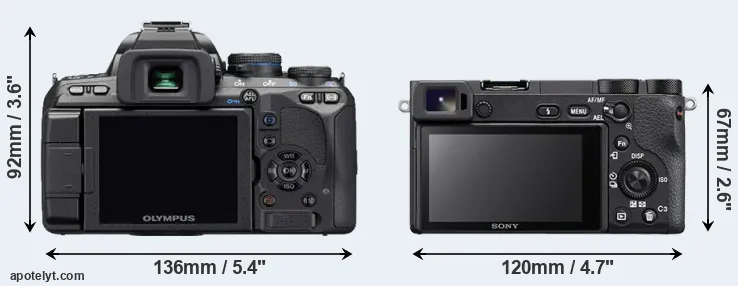 Comparison E-510 or A6500 rear