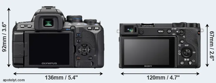 Comparison E-510 or A6600 rear