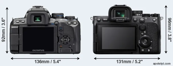 Comparison E-510 or A7 IV rear