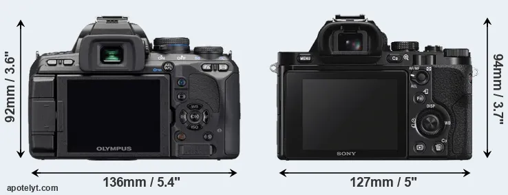 Comparison E-510 or A7S rear