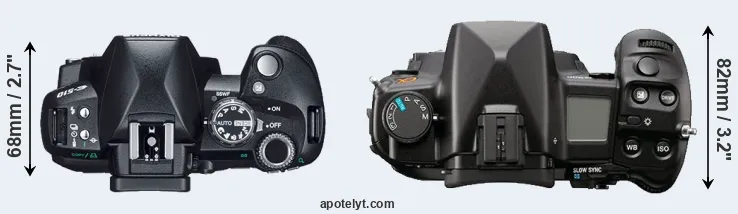 Compare E-510 versus A900 top