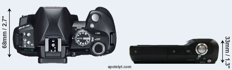Compare E-510 versus NEX-3 top