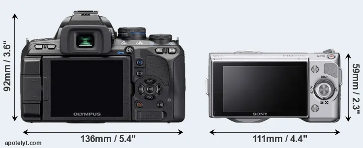 Comparison E-510 or NEX-5 rear