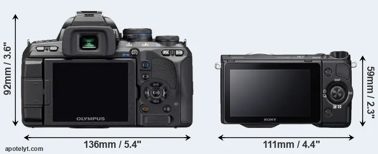 Comparison E-510 or NEX-5R rear