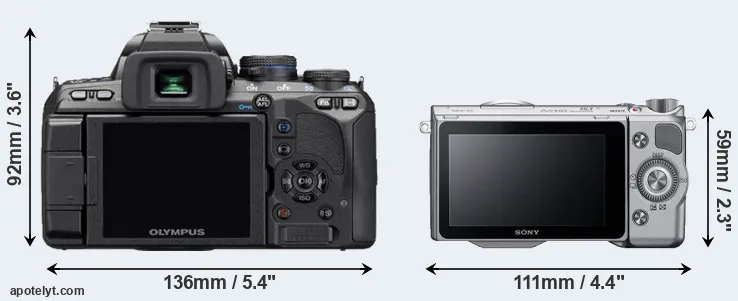 Comparison E-510 or NEX-5T rear