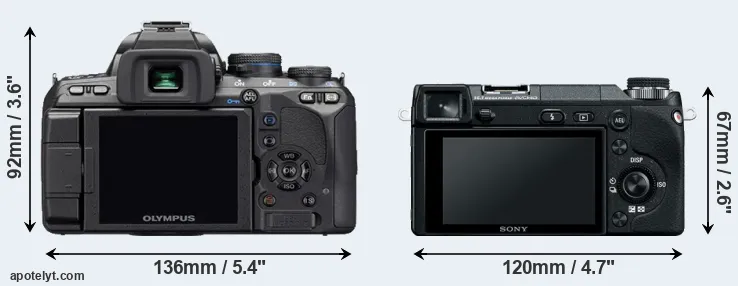 Comparison E-510 or NEX-6 rear