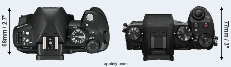 Compare E-520 versus G7 top