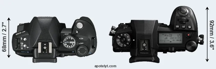 Compare E-520 versus G9 top
