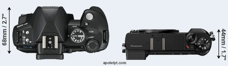 Compare E-520 versus GX85 top