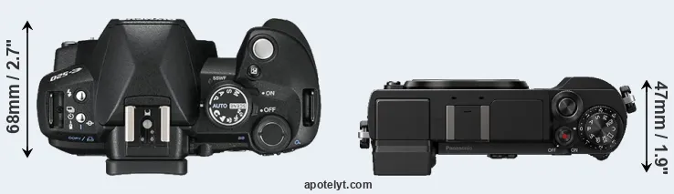 Compare E-520 versus GX9 top