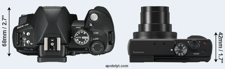 Compare E-520 versus TZ95 top