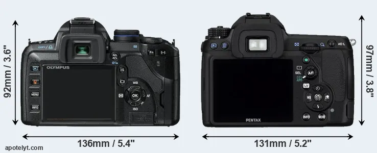 Comparison E-520 or K-5 rear