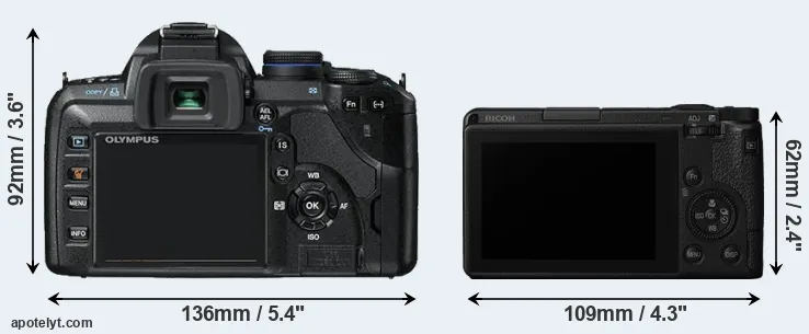 Comparison E-520 or GR III rear