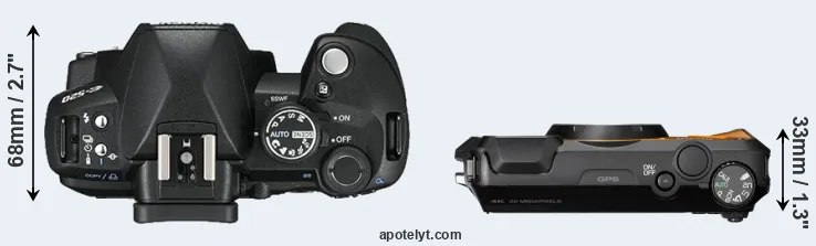 Compare E-520 versus WG-6 top