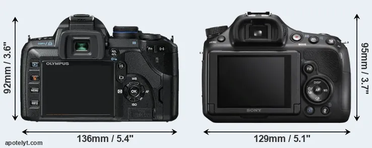 Comparison E-520 or A58 rear