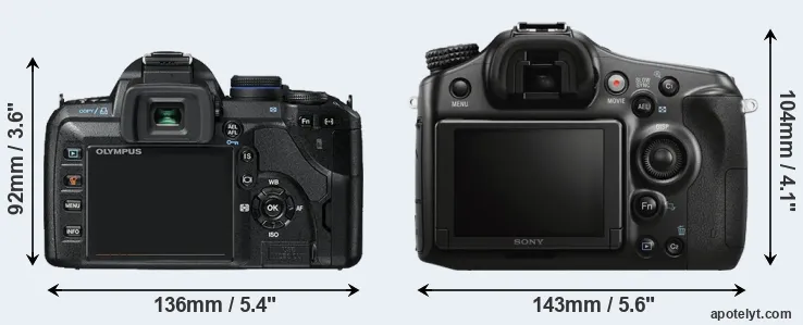 Comparison E-520 or A68 rear