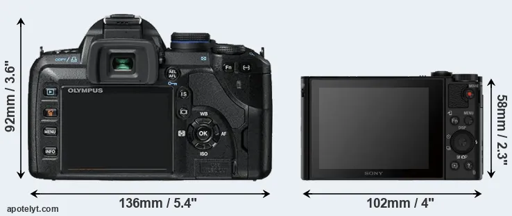 Comparison E-520 or HX80 rear