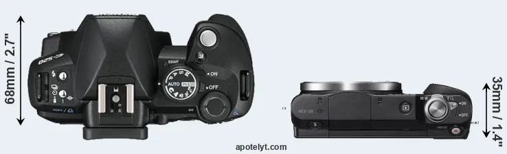 Compare E-520 versus NEX-3N top