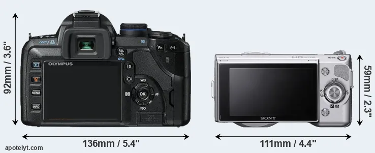 Comparison E-520 or NEX-5 rear