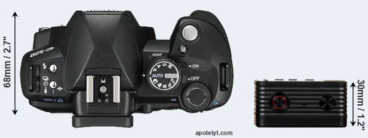 Compare E-520 versus RX0 top