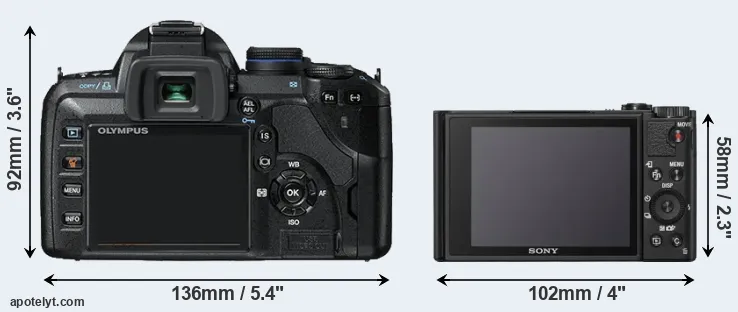 Comparison E-520 or WX800 rear