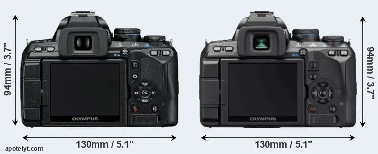 Comparison E-600 or E-620 rear