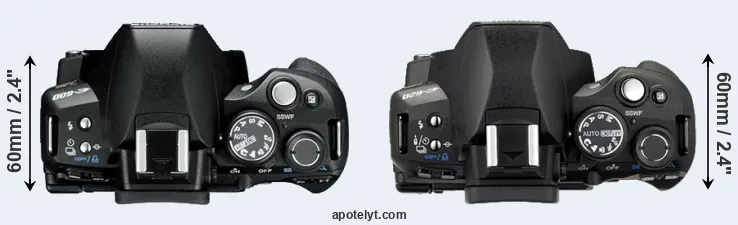 Compare E-600 versus E-620 top