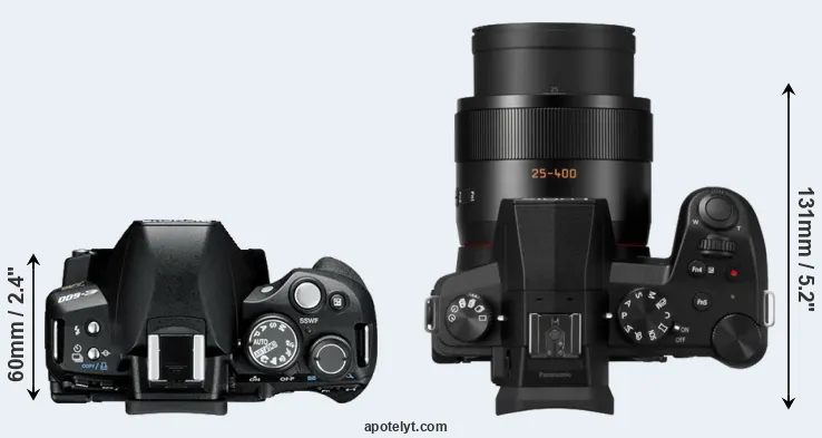 Compare E-600 versus FZ1000 II top