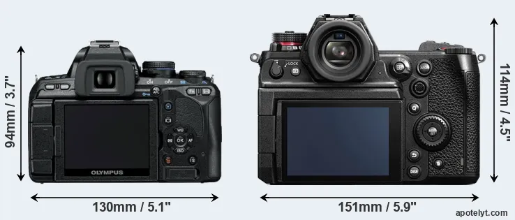 Comparison E-600 or S1H rear