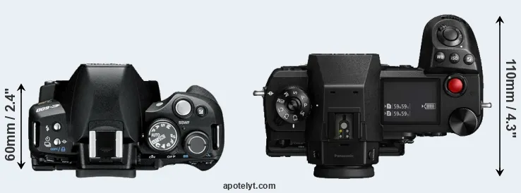 Compare E-600 versus S1H top