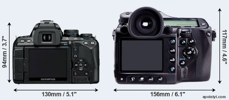 Comparison E-600 or 645D rear