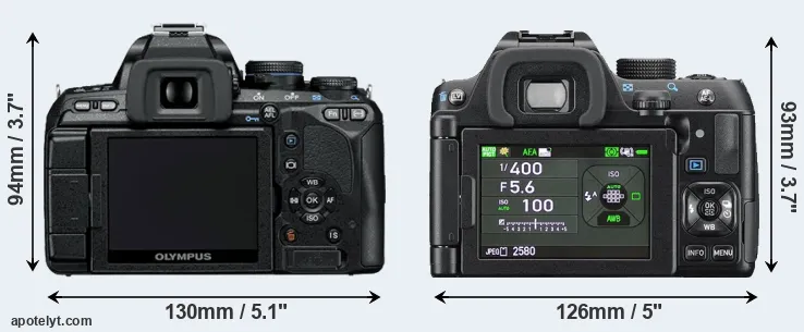 Comparison E-600 or K-70 rear